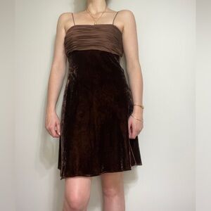 Brown Velvet Dress